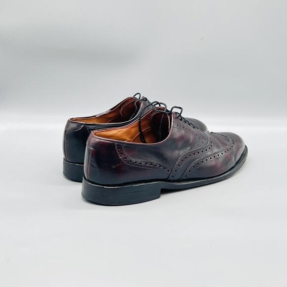 Allen Edmonds Shoes Mens 8 Brown Leather Wingtip Oxford Dress Brogue Classic main image 8